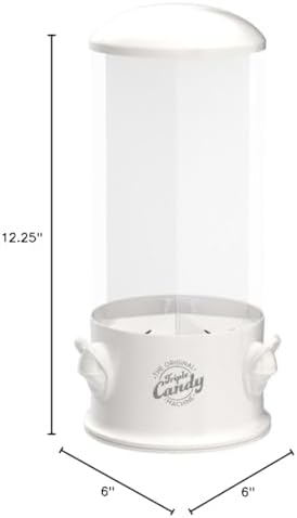 Handy Gourmet Original Triple Candy Machine-Fun Candy & Nut Dispenser-New & Improved (Pearl White), Standard (JB8450PWHI)
