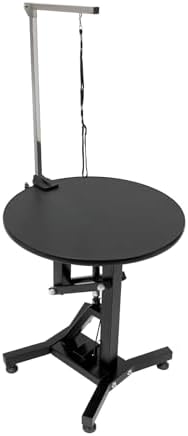 24" Lift Dog Grooming Table with Adjustable Overhead Arm & Tool Organizer | Rotating Pet Grooming Table | 110 Lbs Load Capacity | Adjustable Height 27.56-40.16in | For Small & Medium Pets