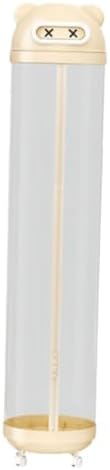 Toy Box Transparent Toy Organizer Portable Stable Collectibles Bin Plush Storage Basket for Kids Bedroom Household Balls Book, yellow L