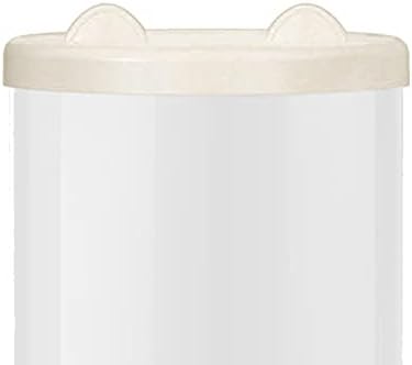 Zerodis Toy Storage Container, Transparent Cylinder Plush Toy Display Bucket Large Capacity Lidded Home Storage Bins Organizer for Home (White)