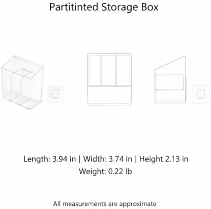 Quick-Access Clear PET Storage Box with Dividers, Easy-to-Clean Organizer for Bathroom Drawers and Vanities (1 Piece)