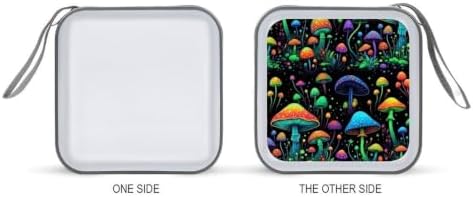Sturdy DVD Case Trippy Mushroom CD Holder Organizer Binder 40 Capacity | Disc Wallet Trippy Mushroom Green Dustproof, Shockproof, Zipper Closure for Car Home Office