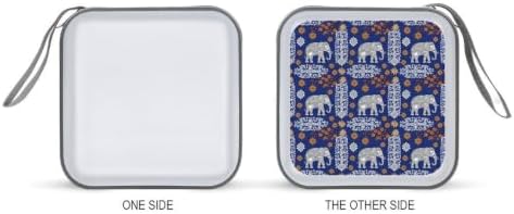 Sturdy DVD Case Boho Elephant CD Holder Organizer Binder 40 Capacity | Disc Wallet Boho Elephant Dustproof, Shockproof, Zipper Closure for Car Home Office