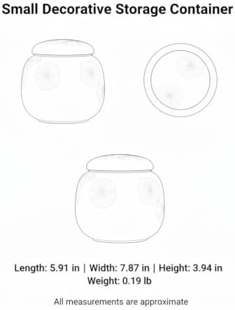 Securely Store Small Items in This Compact PET Plastic Decorative Box, 6.76 fl oz Capacity (1 Piece)