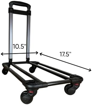 Aluminum Rolling Cart for Pet Carriers with Telescopic Handle