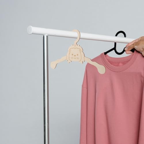 FAVOMOTO 10pcs Wooden Cartoon Animal Pet Clothes Hanger for Small Dogs and Cats Beige Small Pet Clothes Rack with Easy Access and Hanging Organizing Puppy and Cat Garments Space-Saving