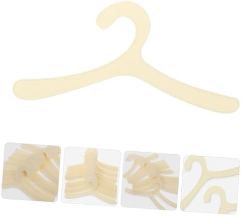 Milisten 12Pcs Mini PET Clothes Hangers 19cm Adjustable Dog and Cat Apparel Drying Rack Non-Slip Plastic Hangers for Organizing Small PET Clothing