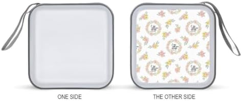 CD Case Organizer Bible Verse DVD Holder Wallet Protective Box | Disc Storage Binder with 40 Capacity, Bible Verse I Am with You Always, Zipper, Hand Strap for Home Office Car