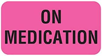 Tabbies V-AN275 On Medication Veterinary Labels, 560 Count, Fluorescent Pink, 1-5/8 x 7/8 Inch, Self-Adhesive Vet Care Instruction Stickers for Animal Charts