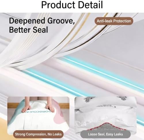 No Pump Vacuum Storage Bags,2026 New Large Vacuum Storage Compression Bags,3D Vacuum Storage Bags For Clothes(3PCS,L)