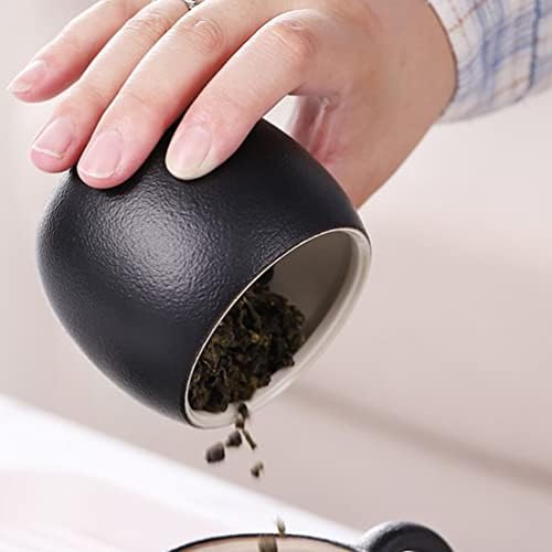 Angoily Ceramic Jar, 5.5Oz Cat Treat Canister with Airtight Lid, Japanese Lucky Cat Maneki Tea Container for Coffee Candy Chocolate Sugar Spices Bulk Candy, Kitchen Countertop Food Storage Jar