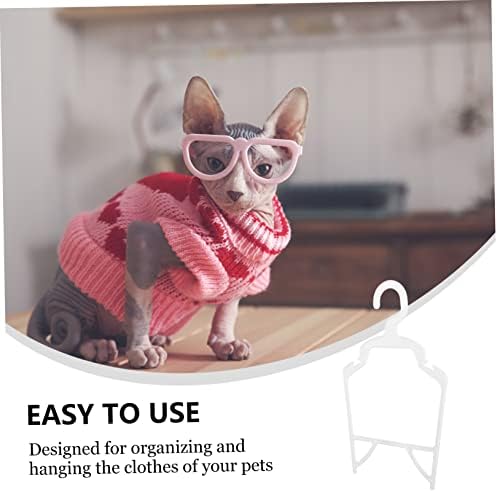 SOLUSTRE 10pcs PP Pet Clothes Hangers for Dogs Strong Structure Dog Clothing Hanging Rack Practical and Sturdy Apparel Holders for Puppy Closet Organization