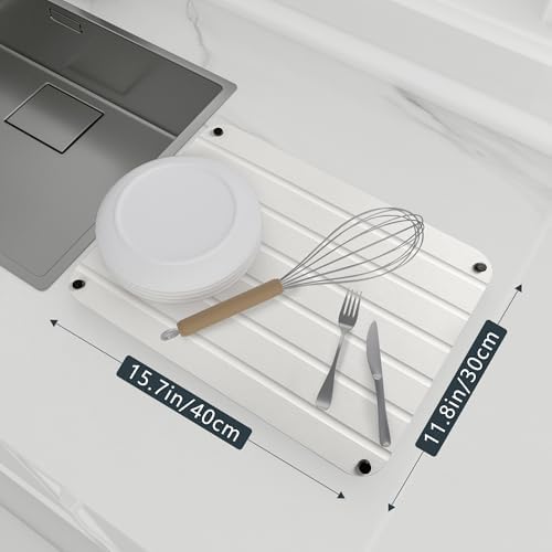 Water Absorbing Stone Dish Drying Mat for Kitchen Counter Quick Drying Tray