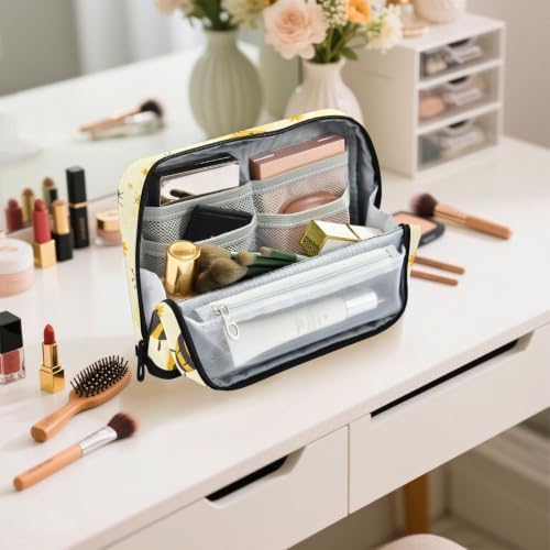 Cute Bee Yellow Pencil Case for Kids Girls Boys | Large Pencil Pouch Pen Bag Holder with Big Capacity