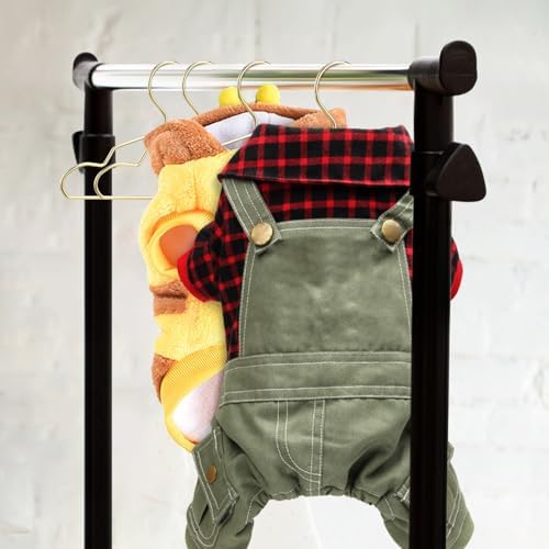 BESPORTBLE 10pcs Pet Clothing Rack Mini Hangers for Dog Cat Garments Sturdy Metal Suit Hangers for Small Closet Organizer