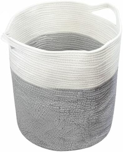 COMFY-HOMI XXXL Large Laundry Basket, Cotton Rope Nursery Woven Basket for Storage, Blanket Baskets Living Room Laundry Hamper, Dog Toy Storage Organizer, Home Decor