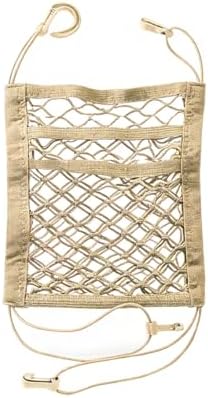 Car 3-Layer Car Mesh Organizer, Stretchable Seat Back Net Storage Pouch Pet Kids Barrier for Driving Safely, Automotive Driver Cargo Tissue Handbag Netting Holder Pocket, Universal Fit