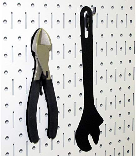 Wall Control 30-WRK-400WB Standard Workbench Metal Pegboard Tool Organizer,White/Black