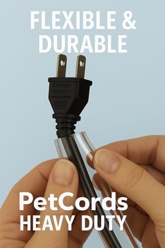 PetCords XL 20 FT Heavy Duty, Extra Strength Dog and Cat Cord Protector- Protects Your Pets from Chewing Through Insulated Cables for Tough chewers - Unscented, Odorless, Clear 20 FEET
