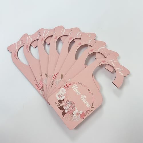 Baby Closet Dividers Pink 8pcs Baby Clothes Dividers for Closet Double-Sided Wooden Baby Closet Organizer Nursery Decor for Girls Wardrobe