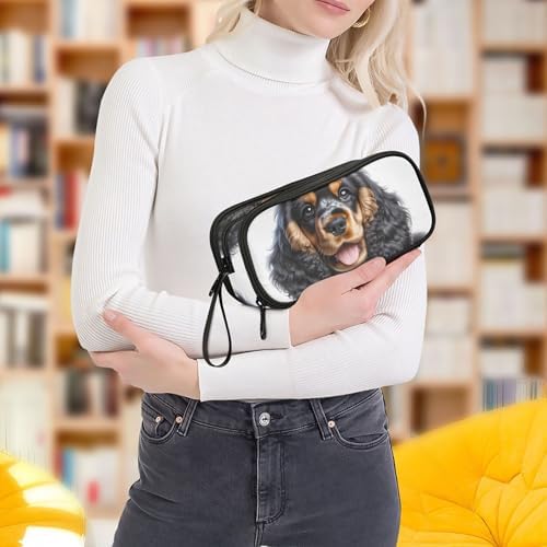 Pencil Pouches Zipper Pencils Case Pet Dog Cute Puppy Pencil Storage Bag Cute Pen Pouch Girls Kawaii Adults Kids Back to School Organizer