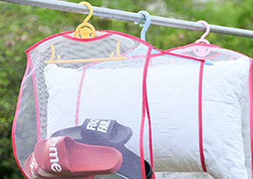 DurReus Cute Sleeping Pillow Pet Basking Holder Hanging Heavy Duty Space Saver Mesh Bags Shoe Dryer Basket Closet Storage Accessory Organizers Two Layer,2 Pack