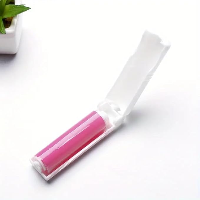 6pcs Reusable lint Roller, Reusable Foldable Portable Clothes Washing Carpet Sheets dust Suction Brush Picker Set Cleaner,Pet Hair Remover Brush (6, Pink)