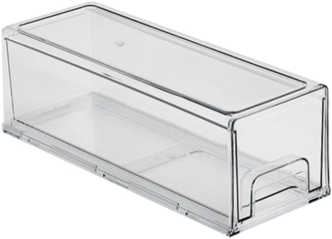 HOMSFOU Fridge Bin Freezer Organizer Bins Retractable Drawer for Cleaning Supplies