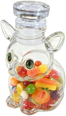Animal Candy Container - Cute Airtight Storage Jar, Decorative Kitchen Canister with Lid, Multifunction Organizer | Candy Jar for Chocolate Nuts Fondant Pet Treats Coffee Pod Dining Living Room