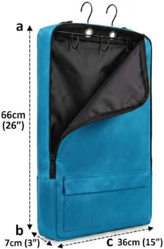 Hanging Horse Bridle Bag, Tack Storage Organizer with Hooks, Blue | Hanging bridle bag, horse tack carry case, halter storage organizer, barn equipment container, equestrian travel pack