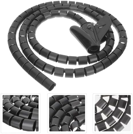 Ipetboom Flexible Spiral Cable Sleeve Wire Organizer 1.5m, Coiled Tube Sleeve for Electrical Cord Management and Wire Wrap, Sturdy Cable Management Tool for Home and Office