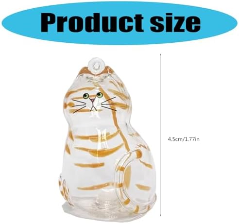 2PCS Clear Puppy Hair Storage Bottle Twist Open Keepsakes Ornament For Cats Owners Decorative Wall Hanging Pet Hair Collectible