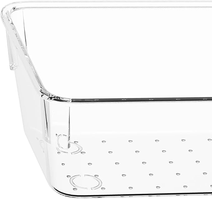 DCA 14 PCS Clear Drawer Organizer, Vanity Organizer Storage Trays | Makeup & Bathroom Organizer | Vanity Drawer Insert | 4 Sizes | Easy to Clean