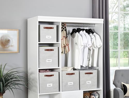 DECOMOMO Storage Bins, Cube Storage Bin with Labels