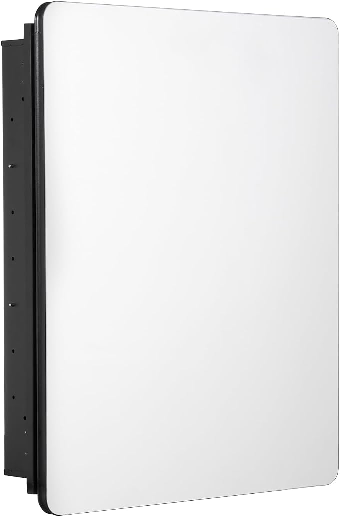 VEVOR Medicine Cabinet, 24 x 30 inch, Medicine Cabinet for Bathroom with Mirror, Aluminum Frame Bathroom Wall Cabinet, 2-Layer Adjustable Shelves, Recessed & Wall-Mounted Installation