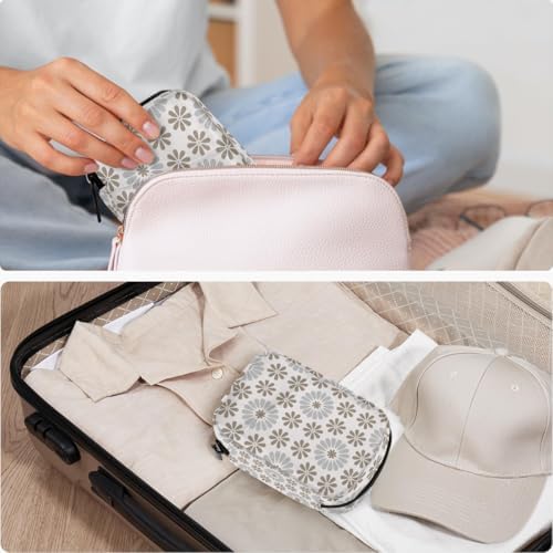 Pill Organizer Box Mandala Bohemian Flowers 7-Day Weekly Medicine Pill Case Travel Pill Container Portable Pill Holder Storage Purse Bag Small Compact Size for Vitamin Supplement Birth Control