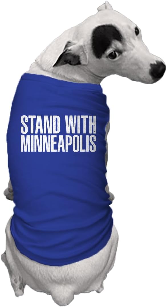 Stand with Minneapolis - Immigration Dog Shirt (Royal Blue, 2X-Large)