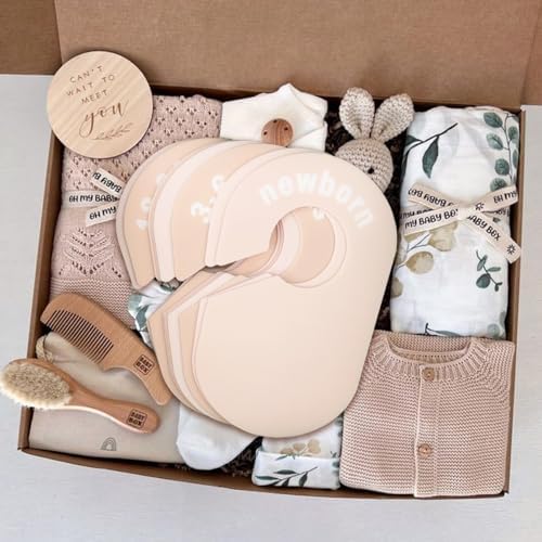 cephira baby closet dividers-double sided clothes organizer for newborn to 24 months size closthes neutral closet organizer for baby girl boy, baby clothes dividers for closet for nursery room decor