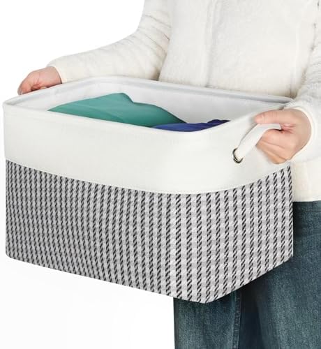 Fabric Storage Bins for Shelves, Rectangle Storage Basket, 3 Pack