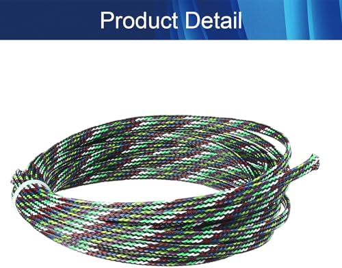 Jutagoss PET Expandable Braided Cable Sleeve, 16.4ft - 3/16 inch Multicolor Cable Management Sleeve, Wire Loom Tube Cord Protector for USB Cable, Power Cord, Audio Video and More, 1Pc