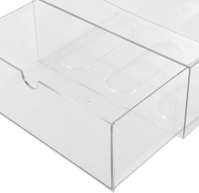 Homoyoyo Plastic Desk Organizer Drawer with Simple Appearance, Pet Material Desktop Storage Box for Office and Living Room, Keeps Items Tidy and Organized