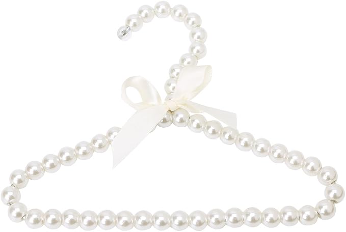 Fashion Pearl Bow Clothes Clothing Hanger for Pet Dog for Storage Bags for Clothes Under Bed