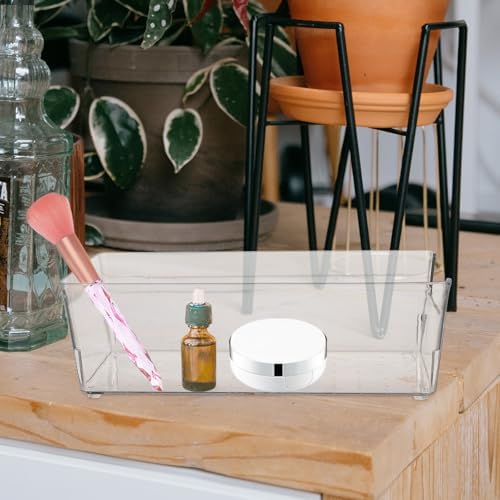 3Pcs Transparent Drawer Organizer Kit Pet Storage Boxes for Desk Small Large Compartment Containers Lightweight Portable Storage for Office and Home