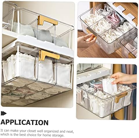 OUNONA Multi-functional Underwear and Socks Organizer Box Drawer Storage Dividers for Closet Easy Installation Dust Design for Neat Sock Management