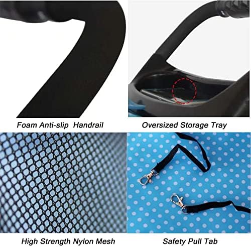 Dog Stroller, Pet Strollers for Small Medium Dogs & Cats, 4 Wheels Dog Jogging Stroller Folding Doggy Stroller with Storage Basket Traveling Strolling Cart,Black
