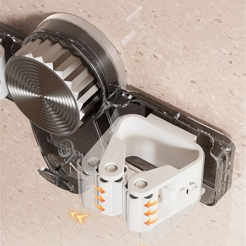 ordinarYone Suction Mop Holder Strong Adhesion Brush Broom Hanger for Smooth Surfaces Easy Installation Bathroom Wall Storage Clip
