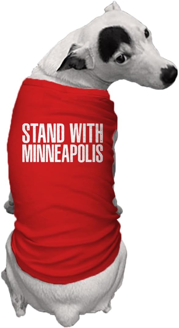 Stand with Minneapolis - Immigration Dog Shirt (Red, Medium)