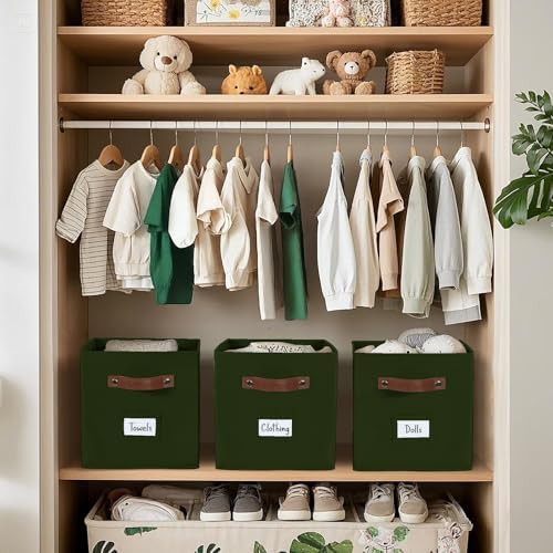 DECOMOMO Storage Bins, Cube Storage Bin with Labels