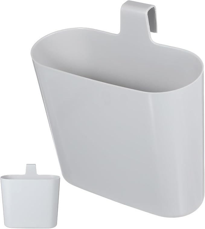 POPETPOP Cat Litter Scoop Holder: Universal Scooper Caddy Container for Litter Box, Hanging, Magnetic Mount Storage Stand to Collect Scatter, Grey