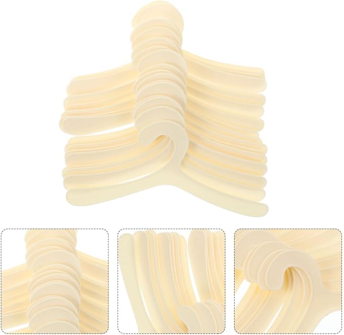 Milisten 20pcs PET Apparel Hangers 19cm Plastic Dog Clothing Hanging Racks for PET Clothes Storage